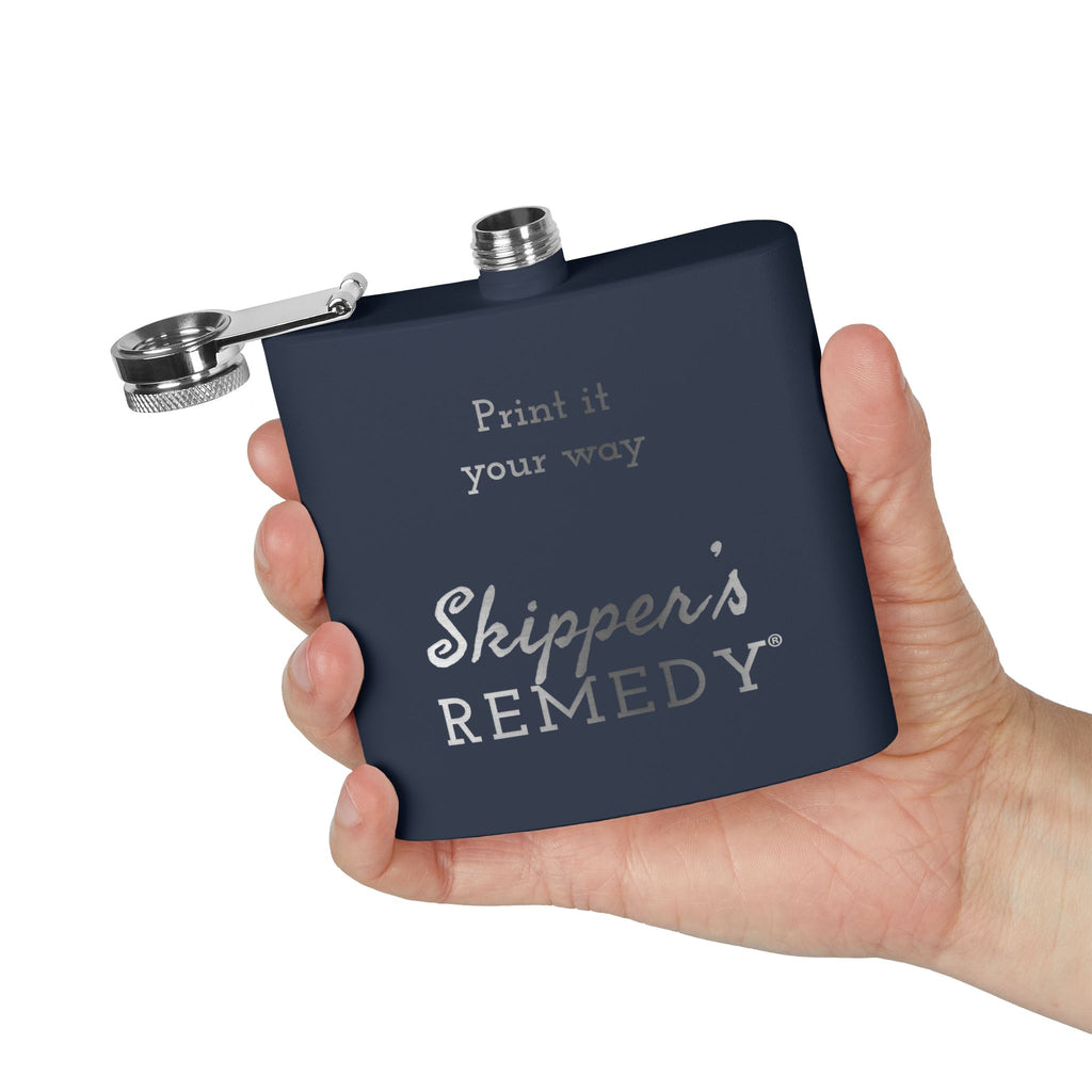 Stainless Steel Flask, 6oz - Engraving, Personalizable