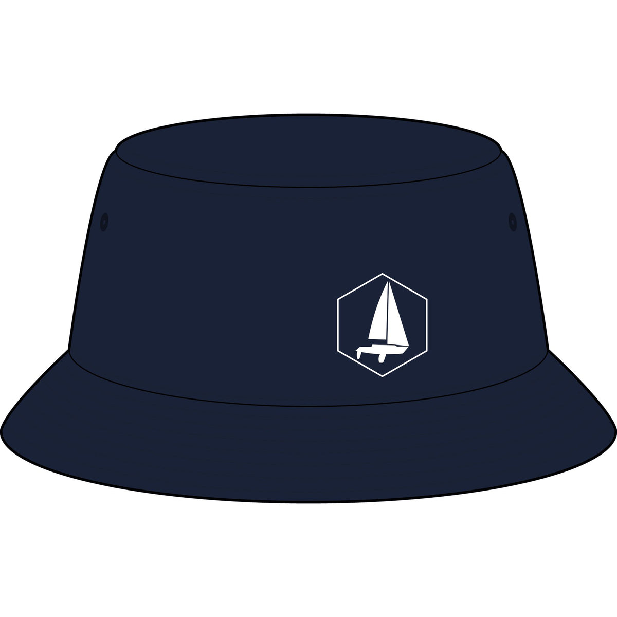 Sailboat Emblem - Nylon Bucket Hat