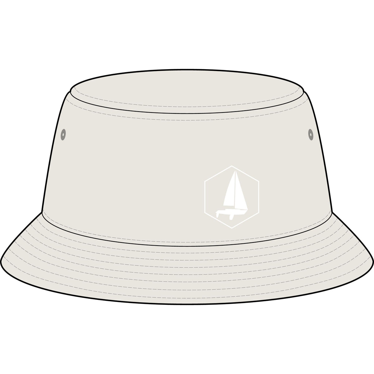 Sailboat Emblem - Nylon Bucket Hat