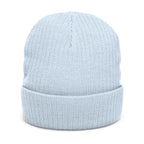 Embroidered Ribbed Knit Beanie