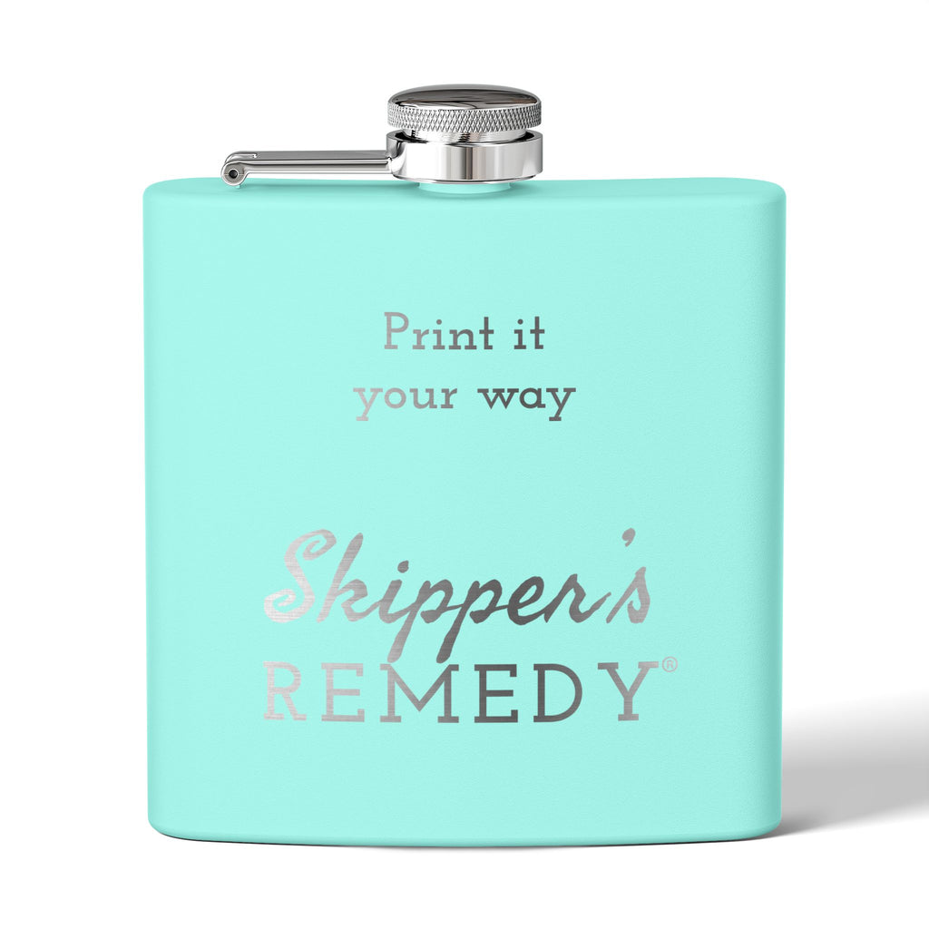 Stainless Steel Flask, 6oz - Engraving, Personalizable