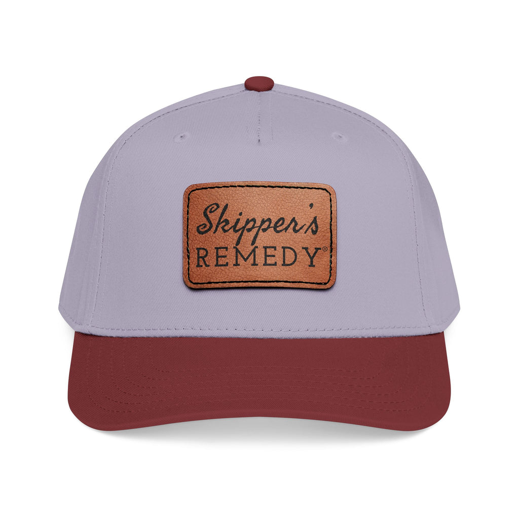 Mid Profile Baseball Cap with Leather Patch