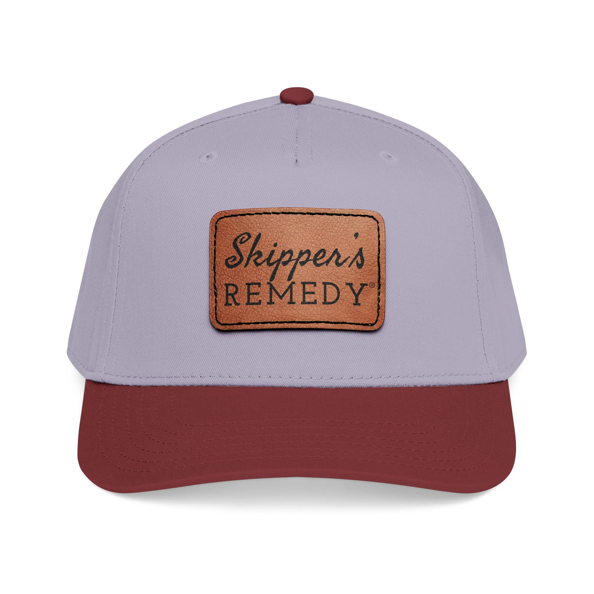 Mid Profile Baseball Cap with Leather Patch