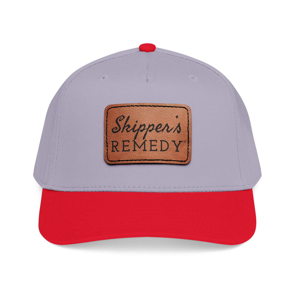 Mid Profile Baseball Cap with Leather Patch