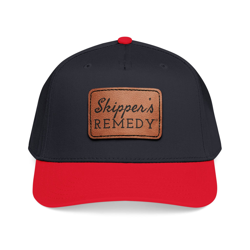Mid Profile Baseball Cap with Leather Patch