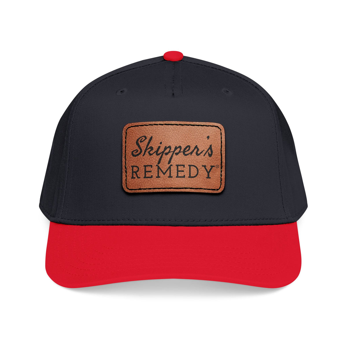 Mid Profile Baseball Cap with Leather Patch