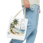 Beach Sailboat Tote Bag - Personalizable