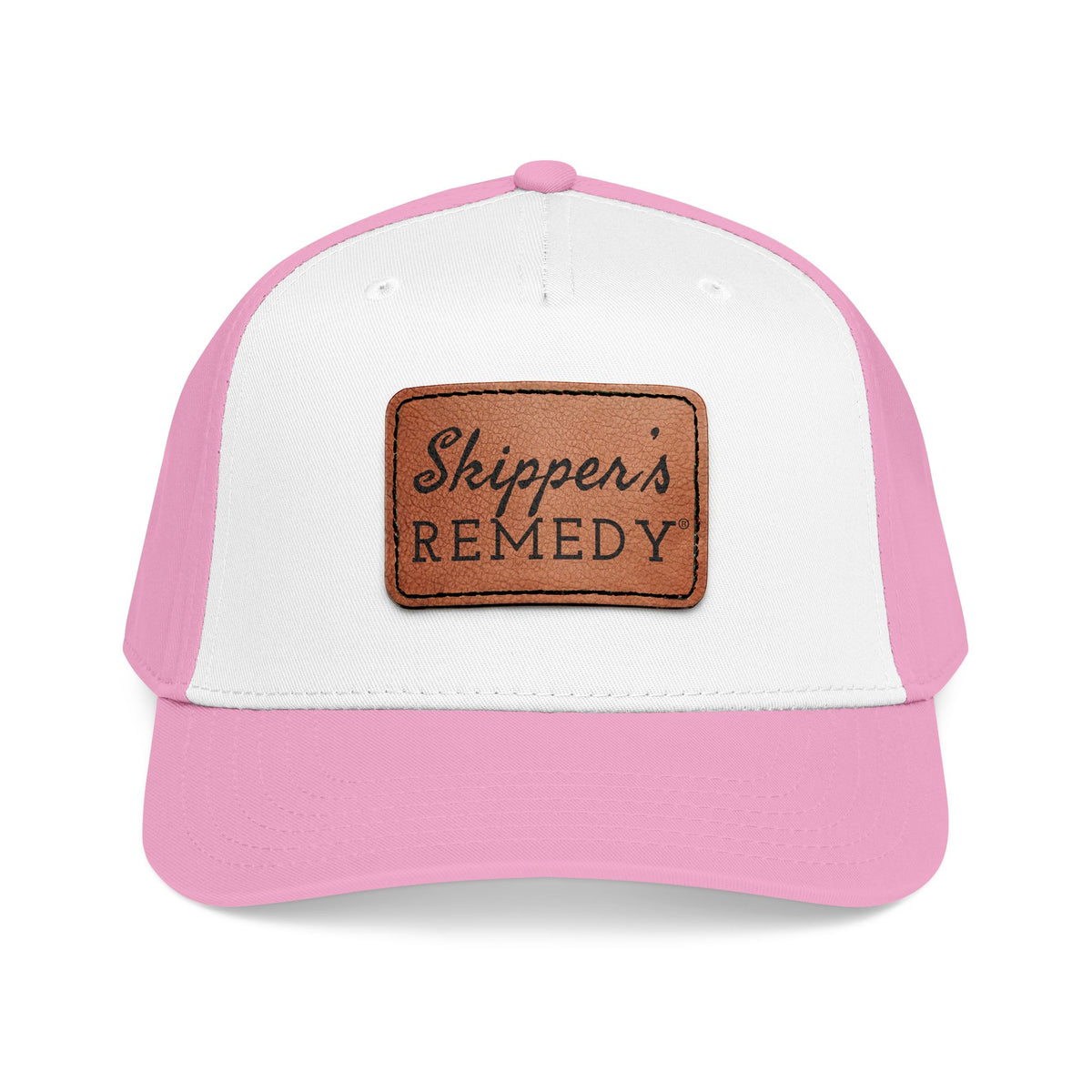 Mid Profile Baseball Cap with Leather Patch