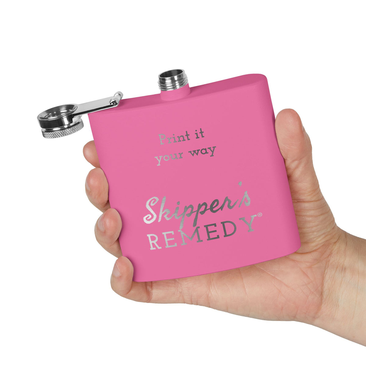 Stainless Steel Flask, 6oz - Engraving, Personalizable