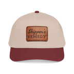 Mid Profile Baseball Cap with Leather Patch