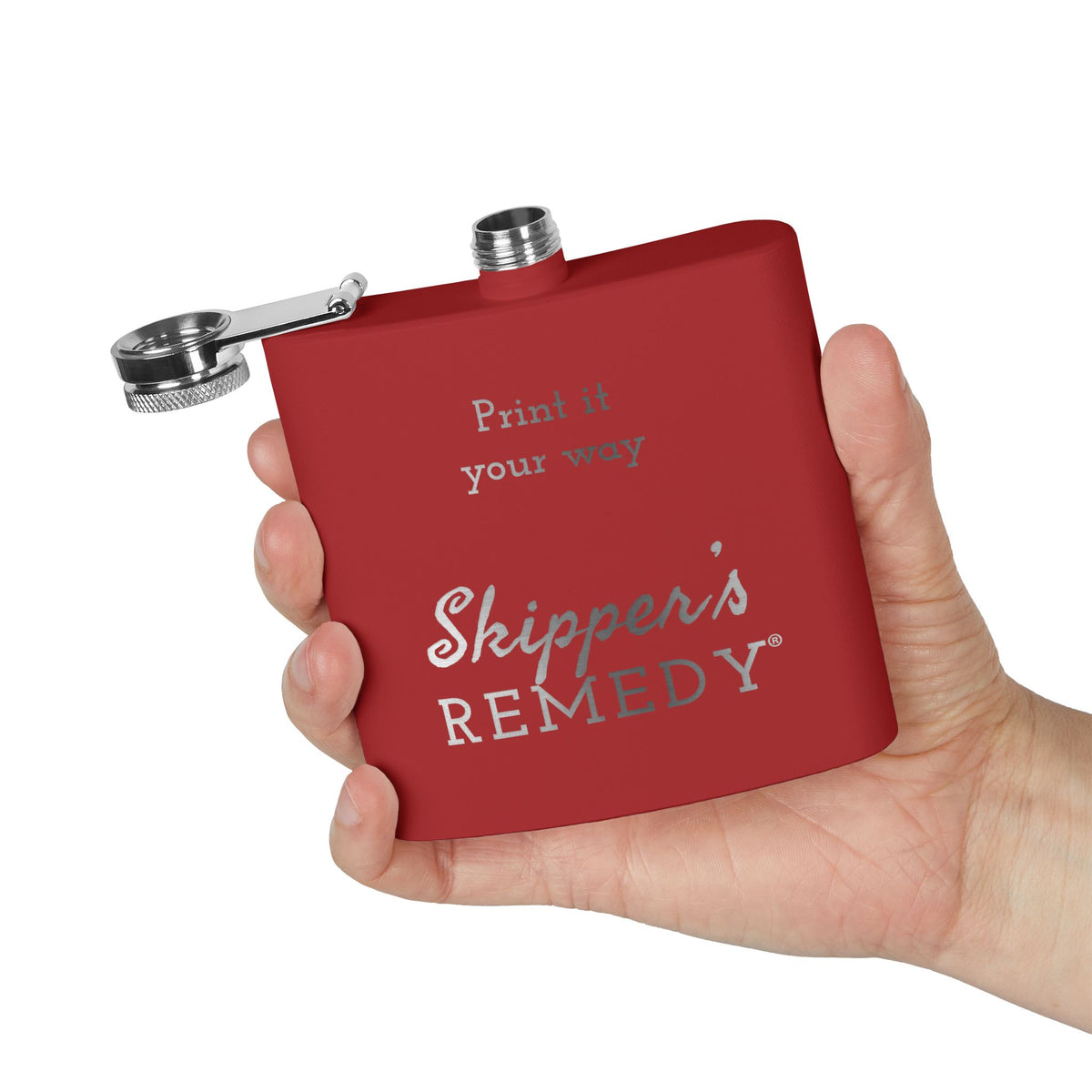 Stainless Steel Flask, 6oz - Engraving, Personalizable