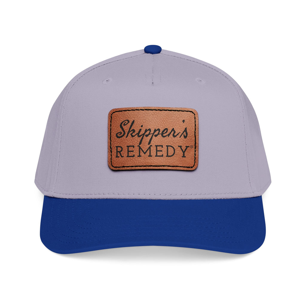 Mid Profile Baseball Cap with Leather Patch