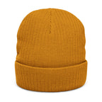Embroidered Ribbed Knit Beanie