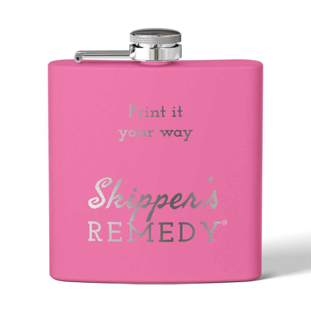 Stainless Steel Flask, 6oz - Engraving, Personalizable