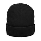 Embroidered Ribbed Knit Beanie