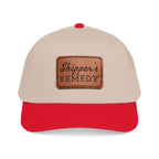 Mid Profile Baseball Cap with Leather Patch
