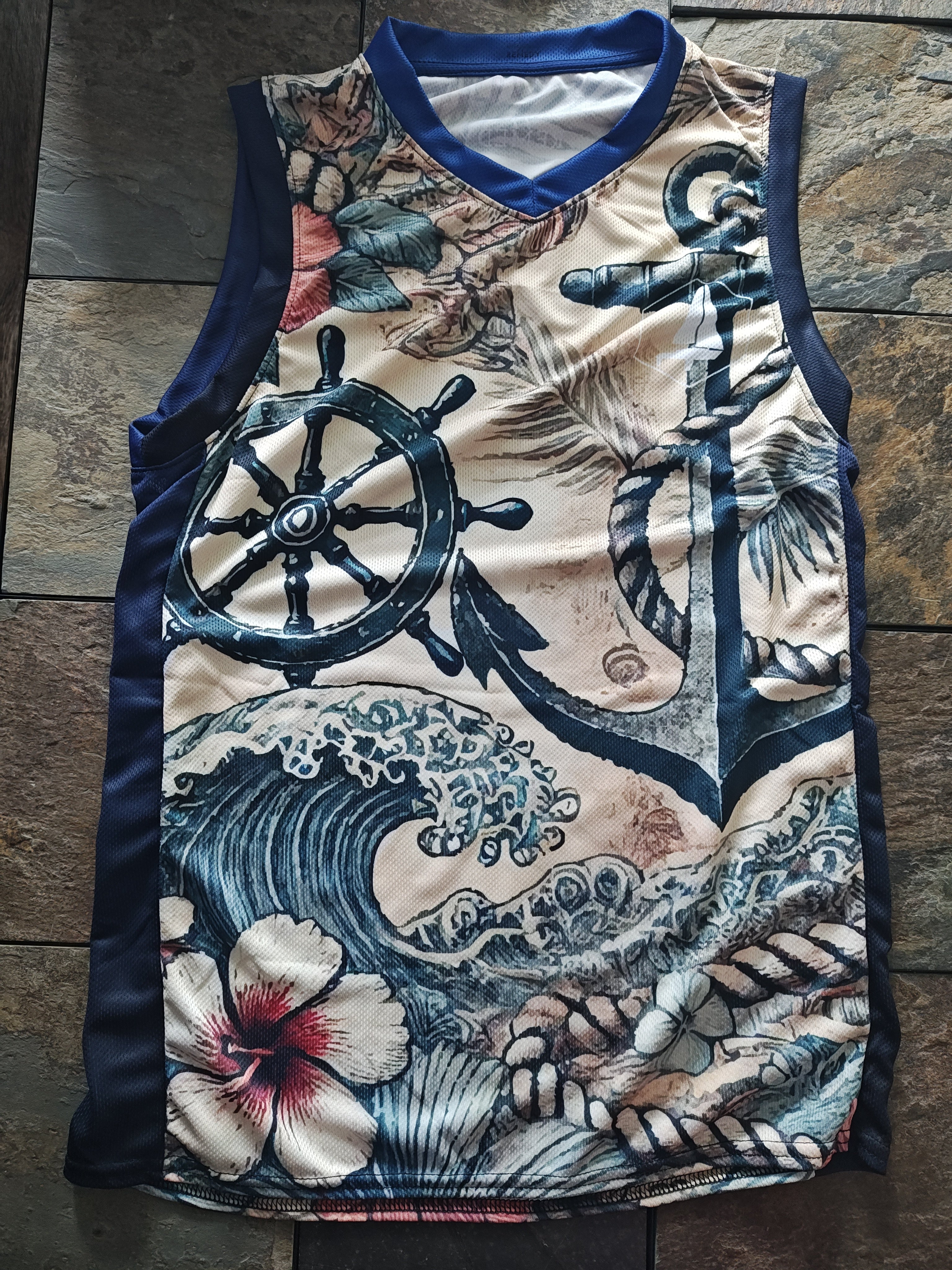 Skipper's Remedy - Aloha : Recycled unisex basketball jersey