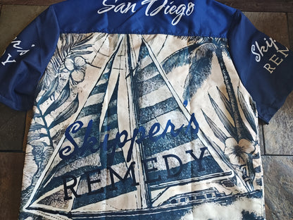 Skipper's Remedy Aloha sailboat - Unisex button shirt