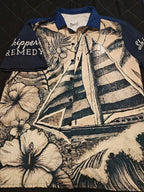 Skipper's Remedy Aloha sailboat - Unisex button shirt