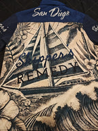 Skipper's Remedy Aloha sailboat - Unisex button shirt