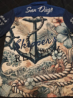 Skipper's Remedy Aloha anchor - Unisex button shirt