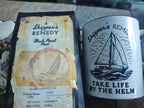 Skippers Remedy - Black Pearl Blend coffee and 'Take Life by the Helm' coffee mug with sailboat design