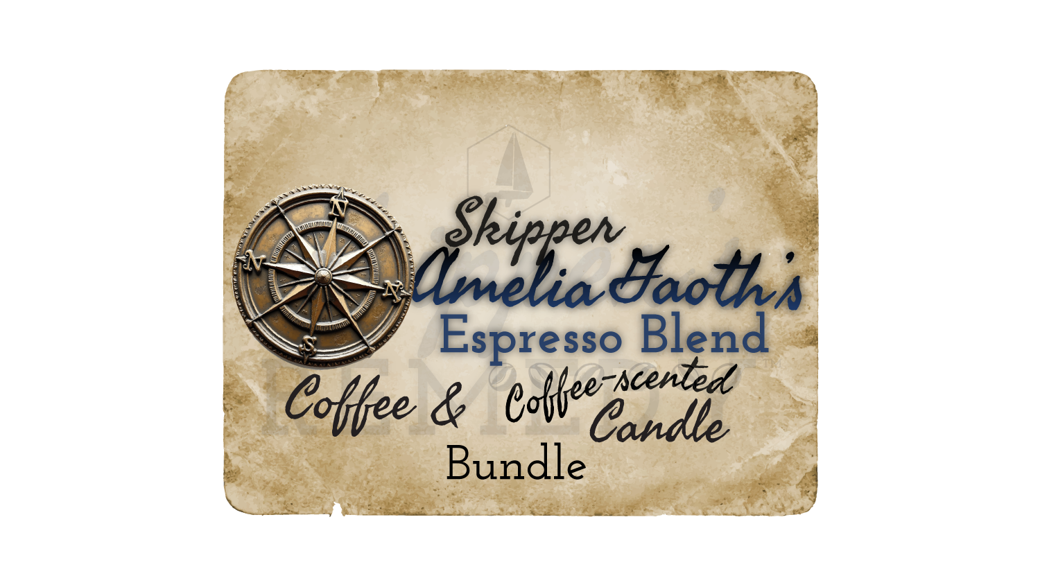 Skipper Amelia Gaoth's Espresso Blend: Coffee and Coffee-scented Candle Bundle