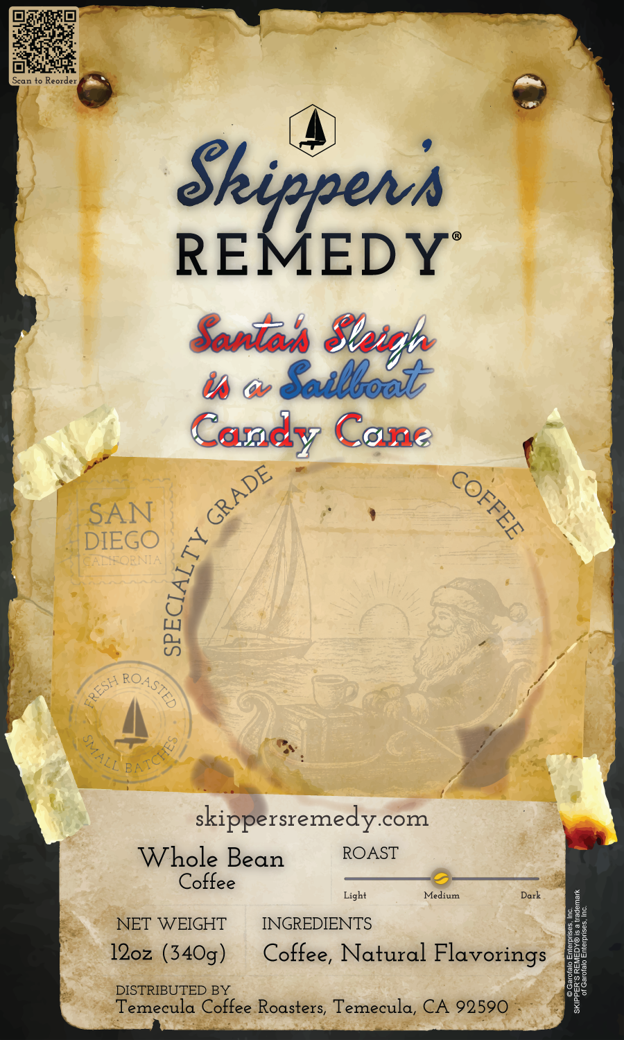 Santa's Sleigh is a Sailboat - Candy Cane