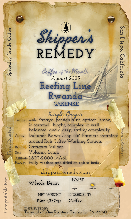 Coffee of the Month: August 2025 Reefing Line - Rwanda, Gakenke