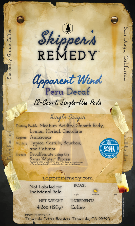 Apparent Wind Peru Decaf [12 Single-Use Cups]