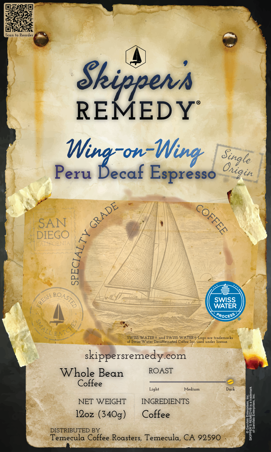 Wing-on-Wing Peru Decaf Espresso