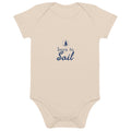 Organic cotton baby bodysuit - Born to Sail