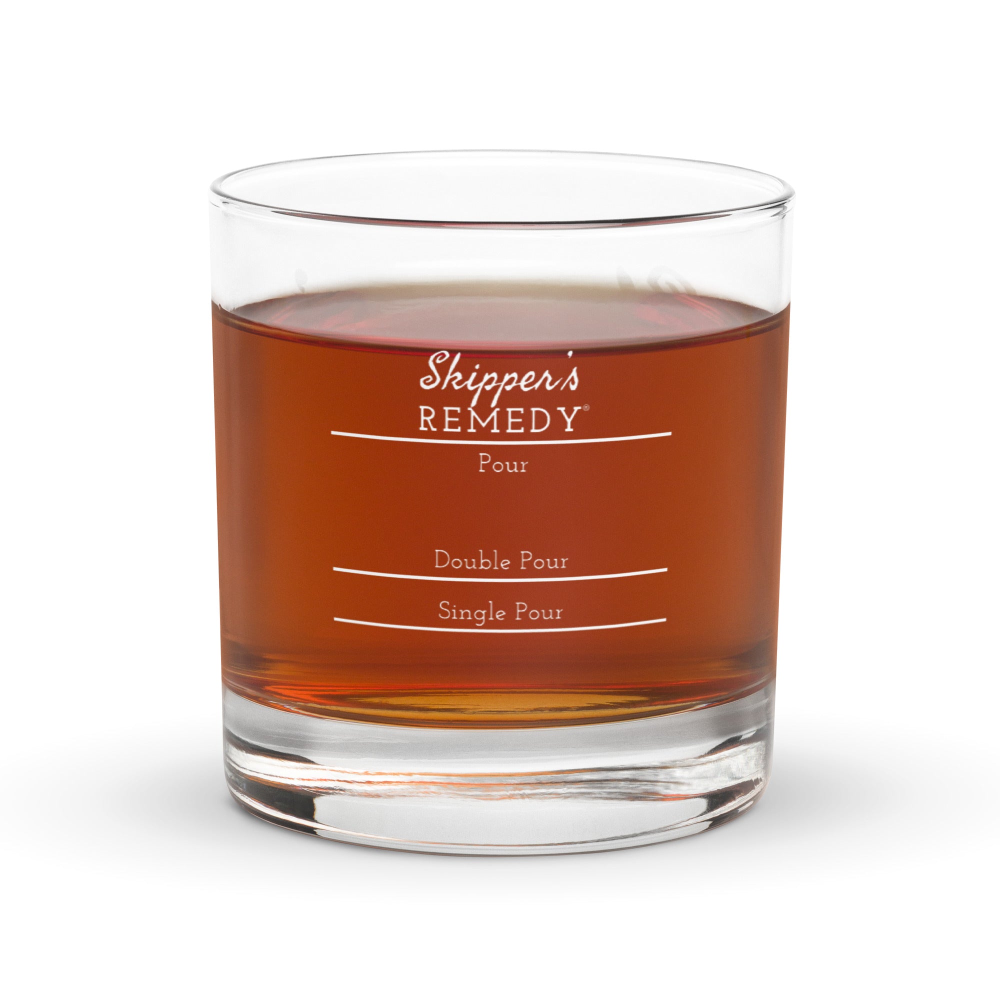 Skipper's Remedy pour scale - rocks glass